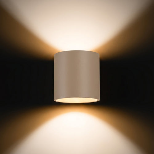 Sollux Lighting Wandlamp ORBIS 1 taupe - 10x12x10cm