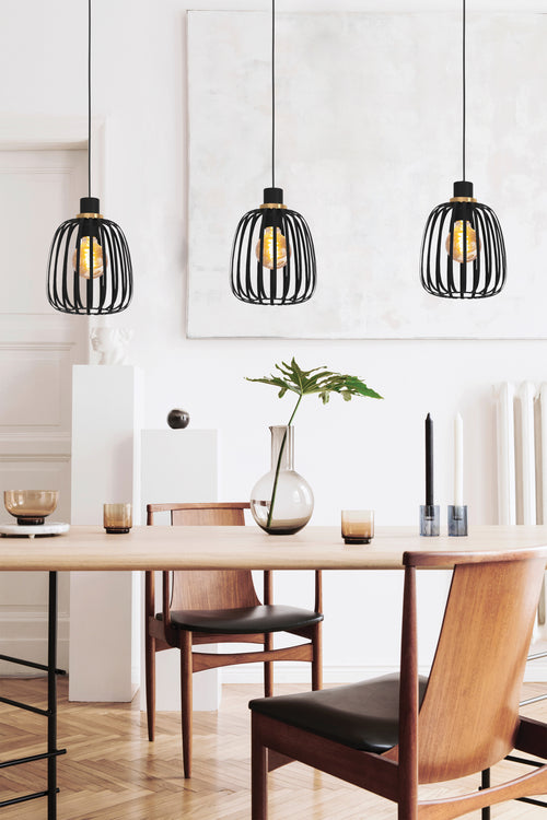 EGLO hanglamp Pocicas - e27 - 106 cm - zwart/goud - vtwonen shop