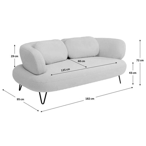 Kare Design Sofa Peppo 2-Zits blauw - vtwonen shop