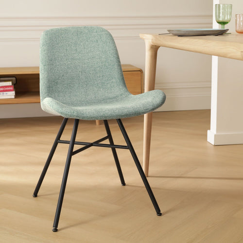 Nolon Noa-Fé Eetkamerstoelen Set van 2 - Zacht Groen - Witte Poten - vtwonen shop