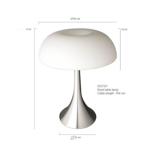 Steinhauer tafellamp ancilla - 2 lichts - 30x 39 cm - wit
