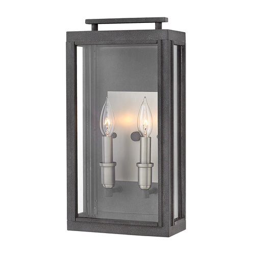 Sutcliffe Hinkley Outdoor 2-lichts wandlantaarn verouderd zink IP44