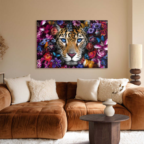 Reinders Floral Majesty glasschilderij -  meerkleurig/multi color - woonkamer - 78x116cm