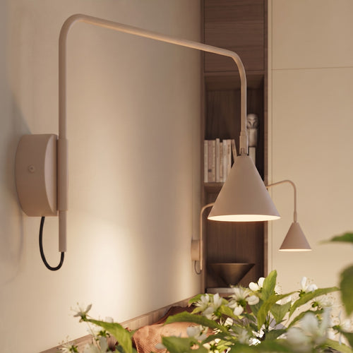Sollux Lighting Wandlamp NOX 1 taupe met schakelaar - 14x61x30cm