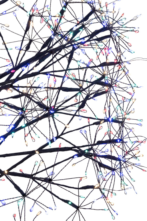 J-Line decoratie Boom Multicolor - ijzer - zwart - extra large - LED lichtjes - vtwonen shop