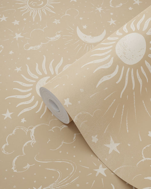 ESTAhome behang sterrenhemel beige - 50 x 900 cm - 132081
