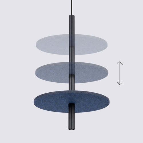 Sollux Lighting Hanglamp FELTRO 1 zwart/navy - 30x30x126cm