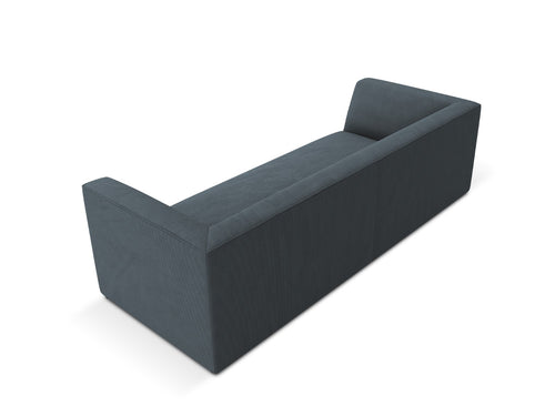 Micadoni Bank Ruby 3-zits, ribfluwelen, blauw - 93x232x69cm