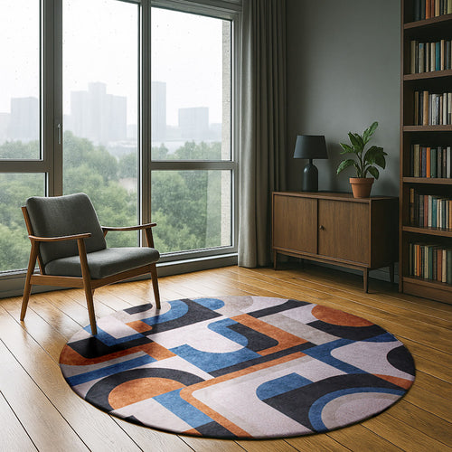Ecorugs vloerkleed Camel Blue - blauw - 140x140cm