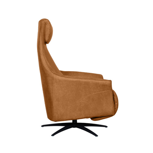 LABEL51 Elektrische Fauteuil Lund - Cognac/Zwart - 74x83x112cm
