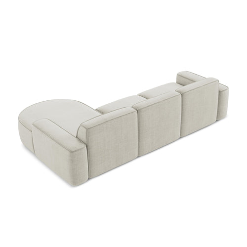LaMiaSofa hoekbank rechts Melissa - textuurstof - lichtbeige - 284x166x70
