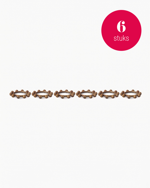 vtwonen - Servetringen Dots - Metaal - Goud - 5 cm - Set van 8
