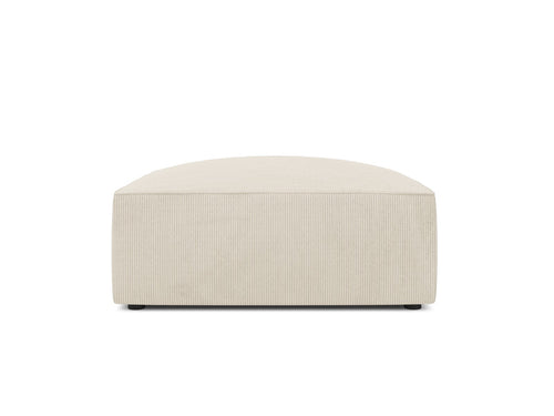 Micadoni Poef Ruby ribfluwelen, lichtbeige - 93x93x40cm