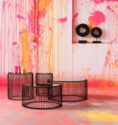 Kare Design Salontafel Wire Zwart (2/Set) - vtwonen shop