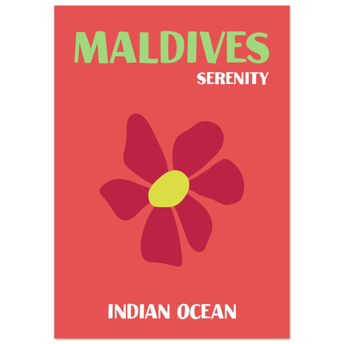 Artfulprints  Indian Ocean - Maldives   poster A4 21x29.7 cm - vtwonen shop