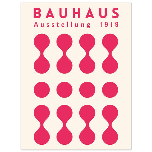 Artfulprints  Bauhaus - Ausstellung fuchsia   poster 30x40 cm - vtwonen shop