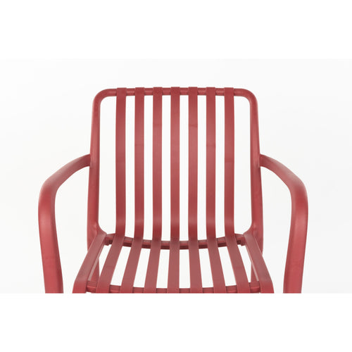 Housecraft Living Amae Tuinstoel Armleuning Kunststof Rood - Set van 4