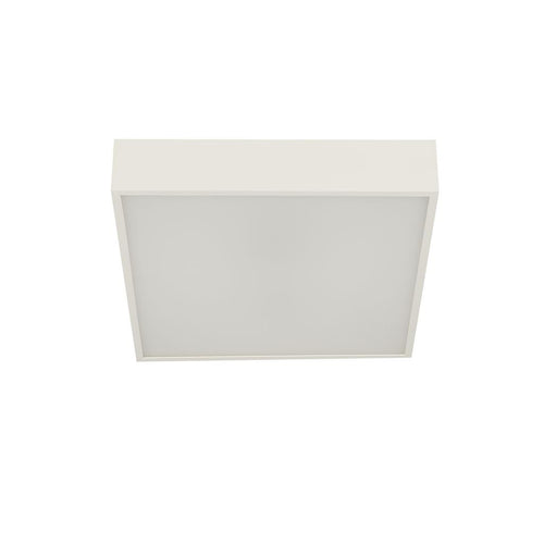 Searchlight Zeus 1 Licht Vierkant Badkamer Plafondlamp, Wit IP44 3000K