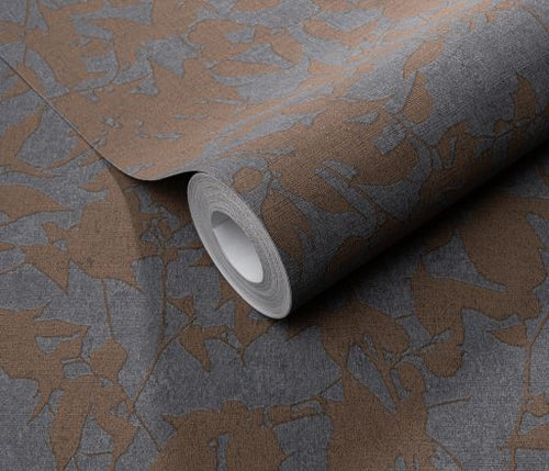 Erismann behang bladeren bruin en blauw - 53 cm x 10.05 m - 662456 - vtwonen shop