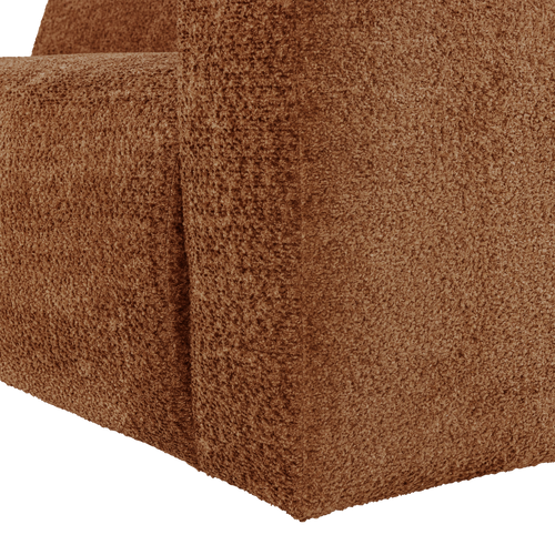 WOOOD 1,5-zits bank arm rechts Mojo Base - Wollig - Roestbruin - 74x145x97