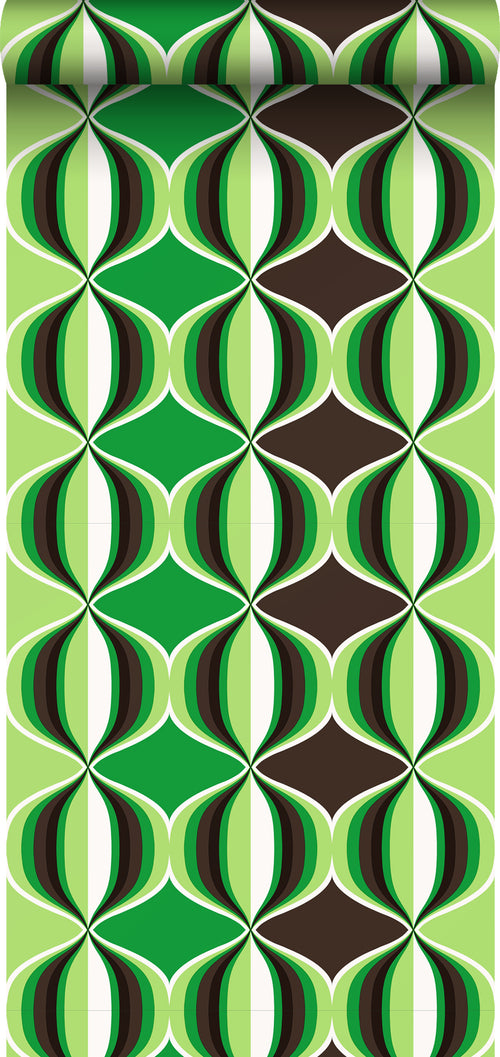 Sanders & Sanders behang grafisch motief groen - 53 cm x 10.05 m - 935230