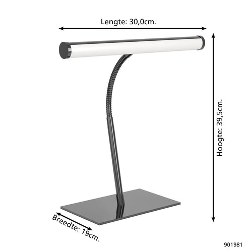 EGLO tafellamp Riccione - 39.5 cm - zwart