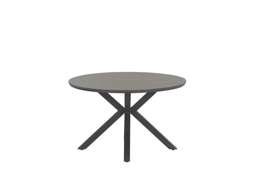 Edison tafel - rond - Ø122 cm - carbon black - grey teak Vironwood