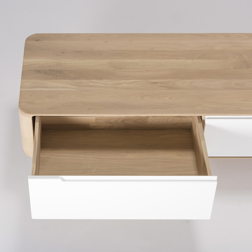 Gazzda Ena Lowboard TV meubel - Whitewash - 225 cm - vtwonen shop