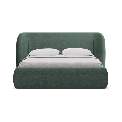 LaMiaSofa Bed met opbergruimte Trieste - chenille stof - groente - 210x215x110