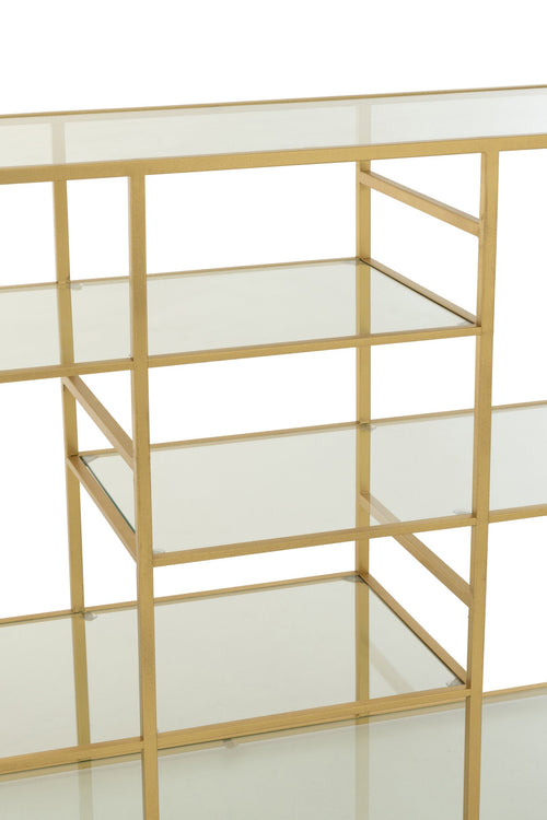 J-Line console - ijzer/glas - goud