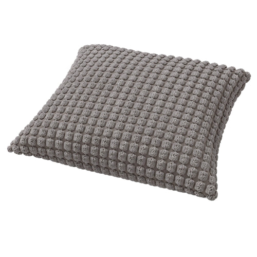 ROME - sierkussen 45x45 cm - effen kleur - 3D-structuur - Charcoal Gray - antraciet