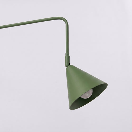 Sollux Lighting Wandlamp NOX 1 olijfgroen met schakelaar - 14x61x30cm