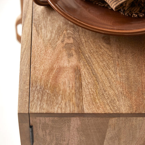 Tikamoon Buffetkast van massief mangohout en rotan 115 cm - Naturel - vtwonen shop