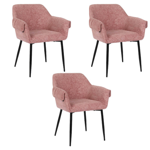 Home Deluxe | CHENO eetkamerstoel - roze, set van 3