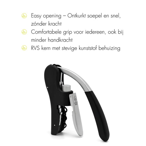 Leopold Vienna - Kurkentrekker Mini octopus - Met foliesnijder - RVS/kunststof - vtwonen shop