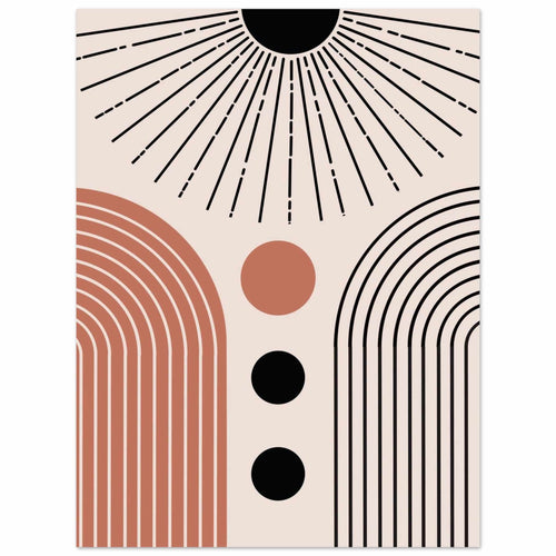 Artfulprints Poster Boho – Cosmic rise   - 30x40 cm - Meerkleurig