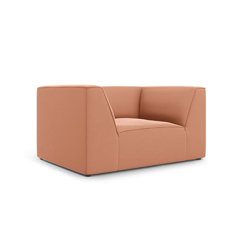 Cosmopolitan Design - Fauteuil Siena flueel roze - 92x120x69cm