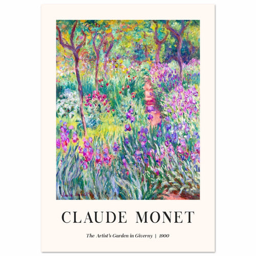 Artfulprints Poster Claude Monet - The artist's garden in Giverny   - A4 21x29.7 cm - Meerkleurig