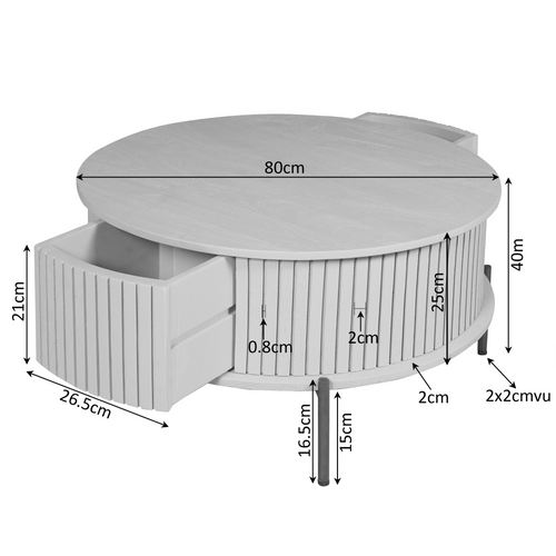 Starfurn  salontafel Madison - bruin - 80x80x40cm - vtwonen shop