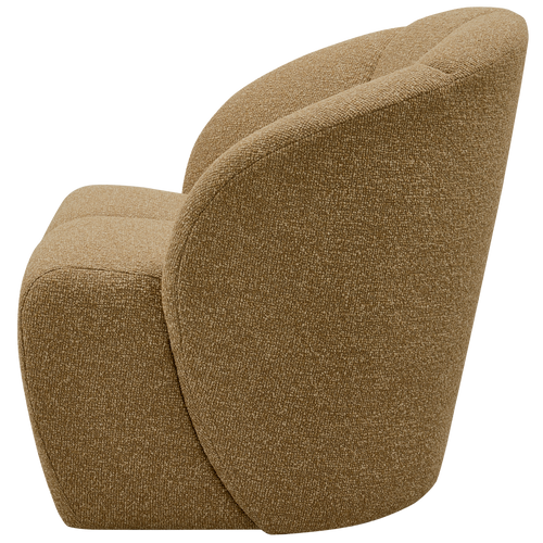 WOOOD draaifauteuil Mojo - Bouclé - Geel/Bruin Melange - 75x68x77 cm - vtwonen shop