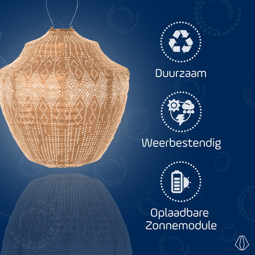 Lumiz solar lampion - abrikoos set - 3 stuks