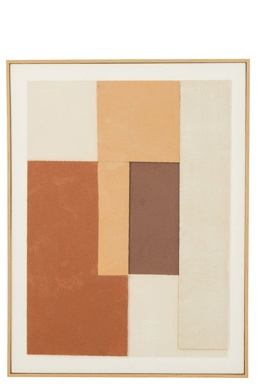 J-Line Modern schilderij - grenenhout - beige/bruin