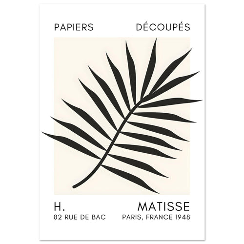 Artfulprints Poster Matisse – Floral reef black   - 30x40 cm - Zwart