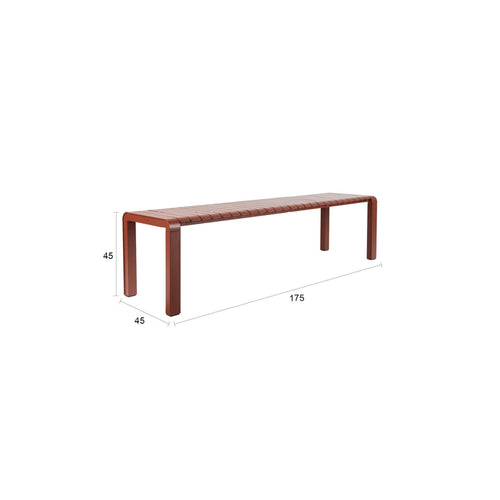 Zuiver Vondel Tuinbank 175x45 cm Rood