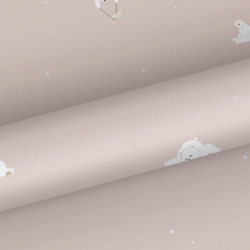 Sanders & Sanders behang beertjes terracotta roze - 53 cm x 10 m - 640293