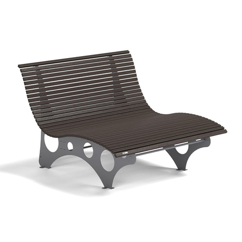 HOME DELUXE WPC Golfligstoel NIRA Notelaar - 148 cm - vtwonen shop