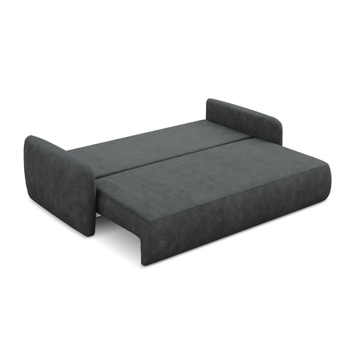 LaMiaSofa 3-zits slaapbank Corle - chenille stof - donkergrijs - 218x102x86