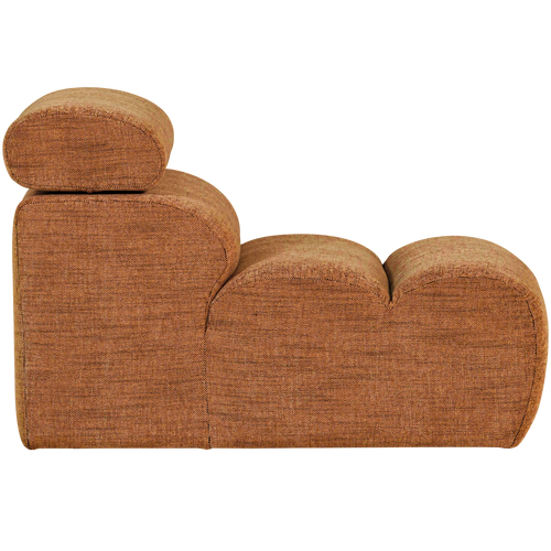 WOOOD 1-zits element bank Novi - Polyester - Oranje Melange - 86x82x113