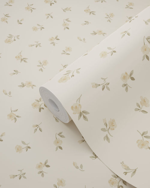 ESTAhome behang vintage bloemetjes geel - 50 x 900 cm - 132220
