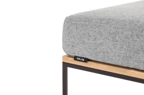 noo.ma FEO Poef - Oak / Universal Grey Wool